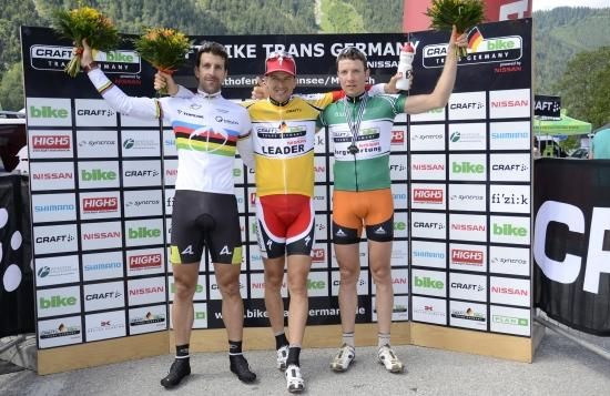 Elite men's overall podium at the Trans Germany