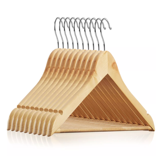 Set of wooden hangers