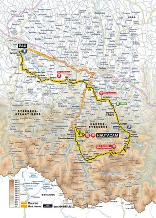 Map for the 2014 Tour de France stage 18