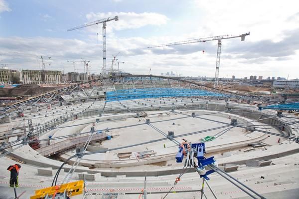 The 5,000 square metres of roofing covers the London 2012 Velodrome.