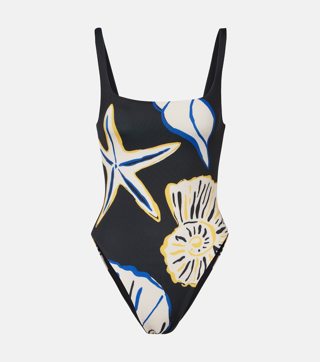 Vienna Printed Swimsuit in Black - Cala De La Cruz