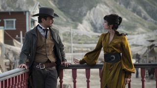 Dominic Cooper and Niv Sultan in western That Dirty Black Bag