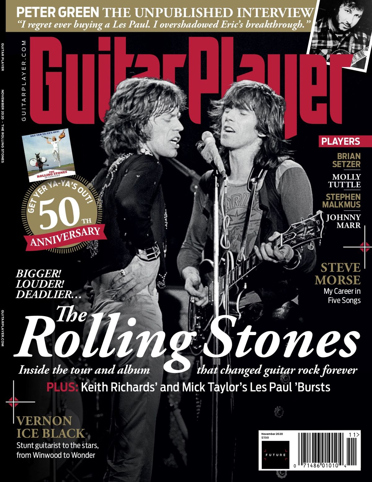 The cover of Guitar Player&#039;s November 2020 issue