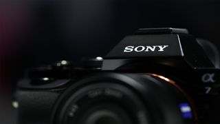 A close up of a Sony camera.