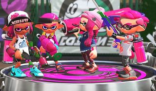 Squid kids gather in splatoon 2