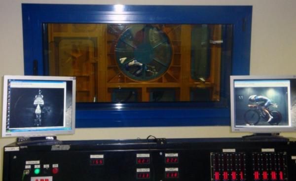 The view from the wind tunnel control centre