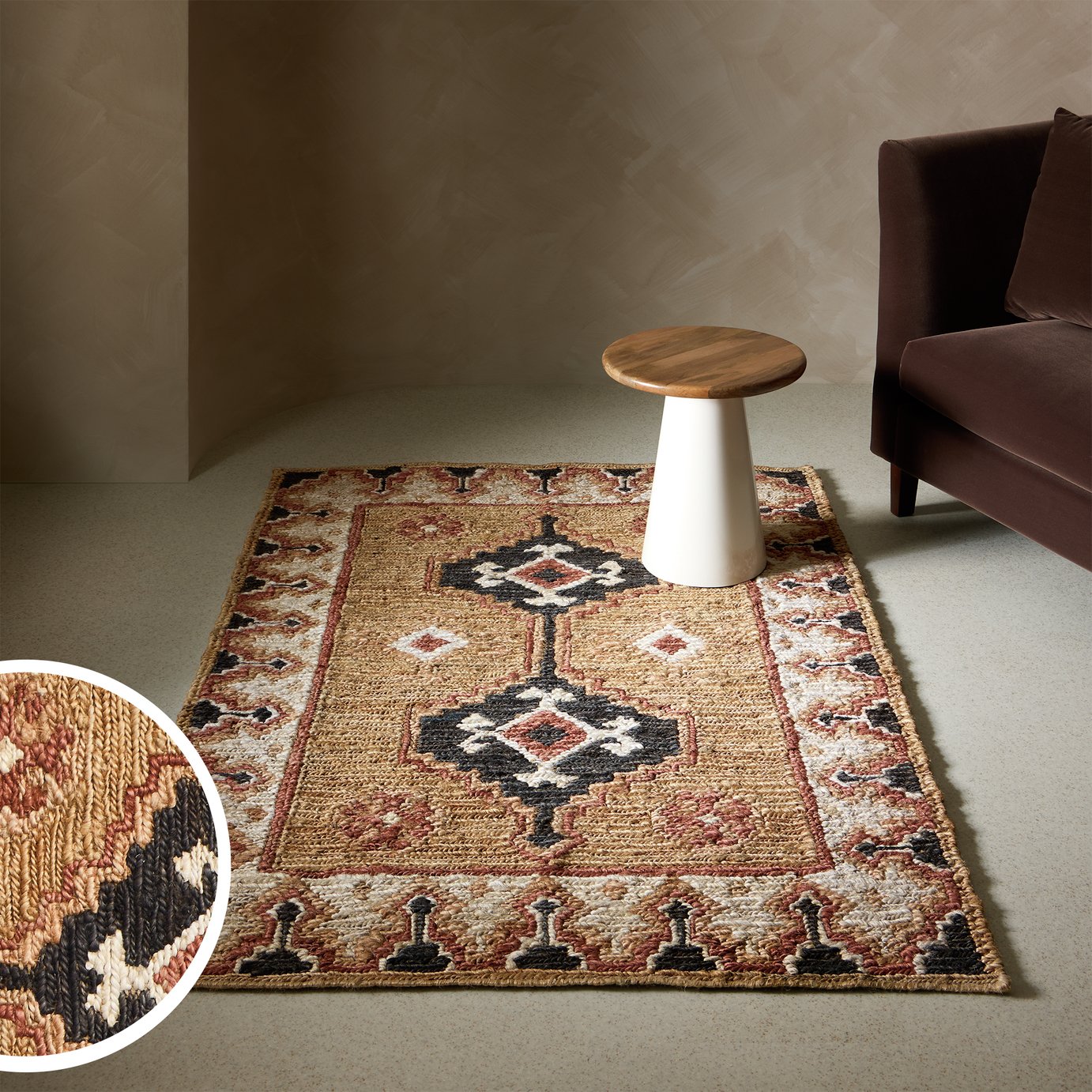 Habitat Soumak Jute Flatweave Rug - 120x170cm