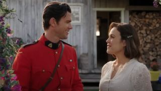 Screenshot of Kevin McGarry and Erin Krakow in Season 11 promo for When Calls the Heart.