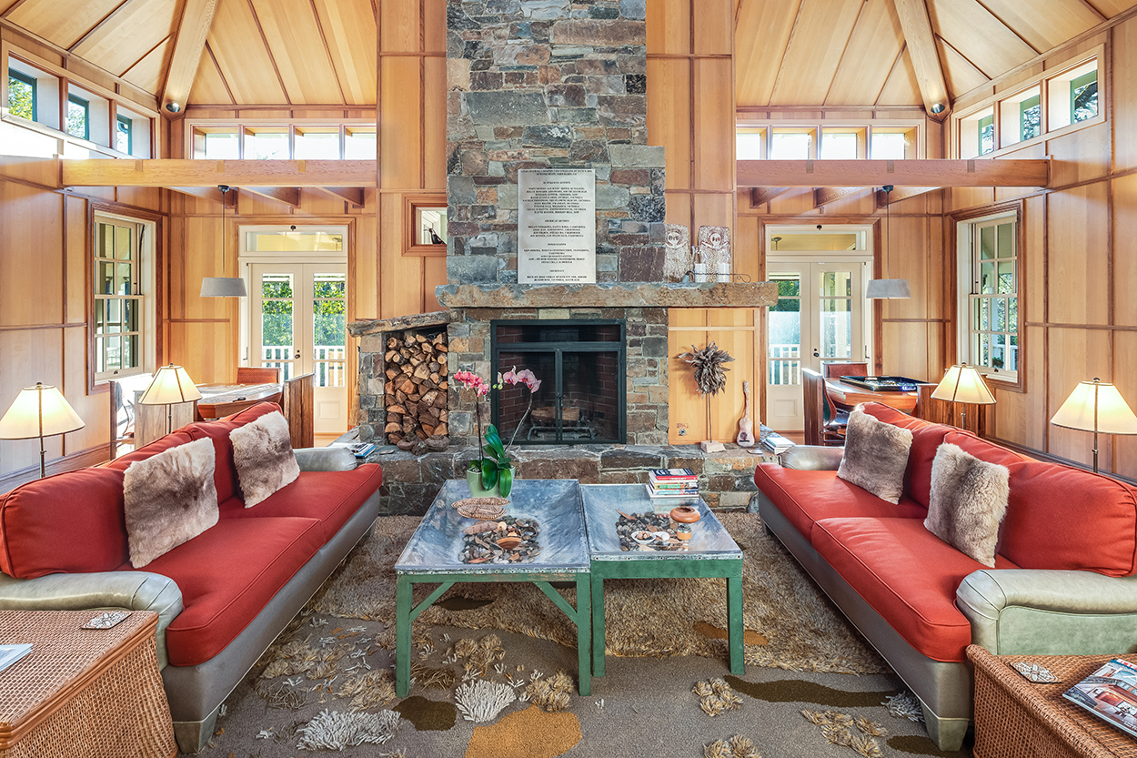 Interior of farmhouse in California