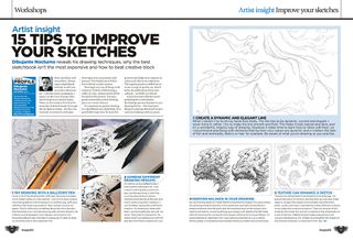 Dibujante Nocturno double page spread ImagineFX 200