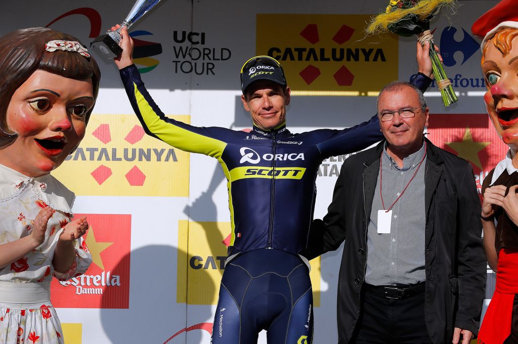 Stage winner Daryl Impey on the podium