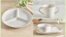 The plate, bowl, and mug from the Dunelm Amalfi Accessibility Collection
