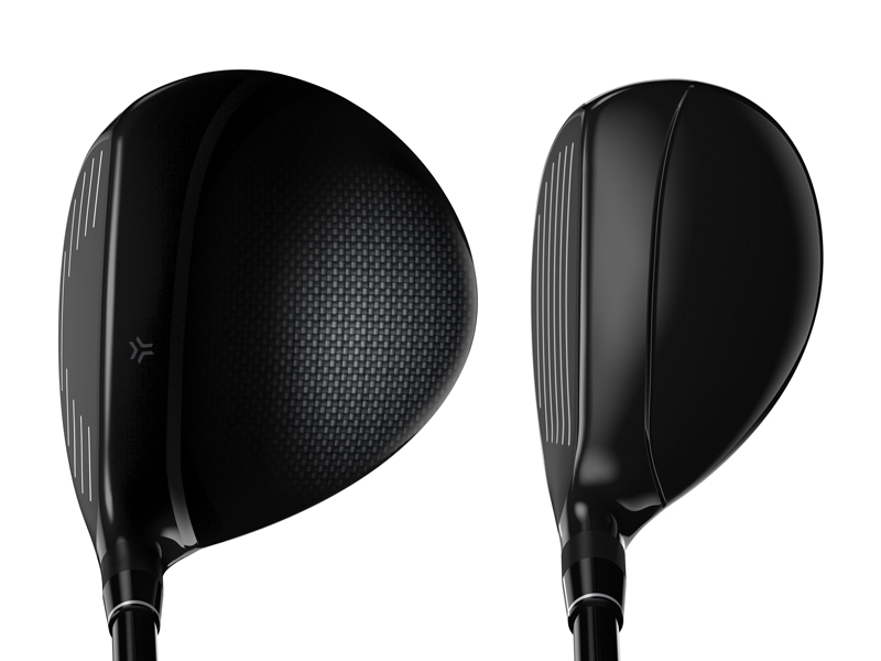 The Srixon ZX fairway (left) and hybrid at address