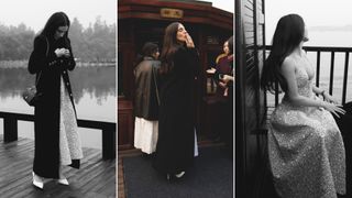 Orion Carloto on a boat on her way to the Chanel show