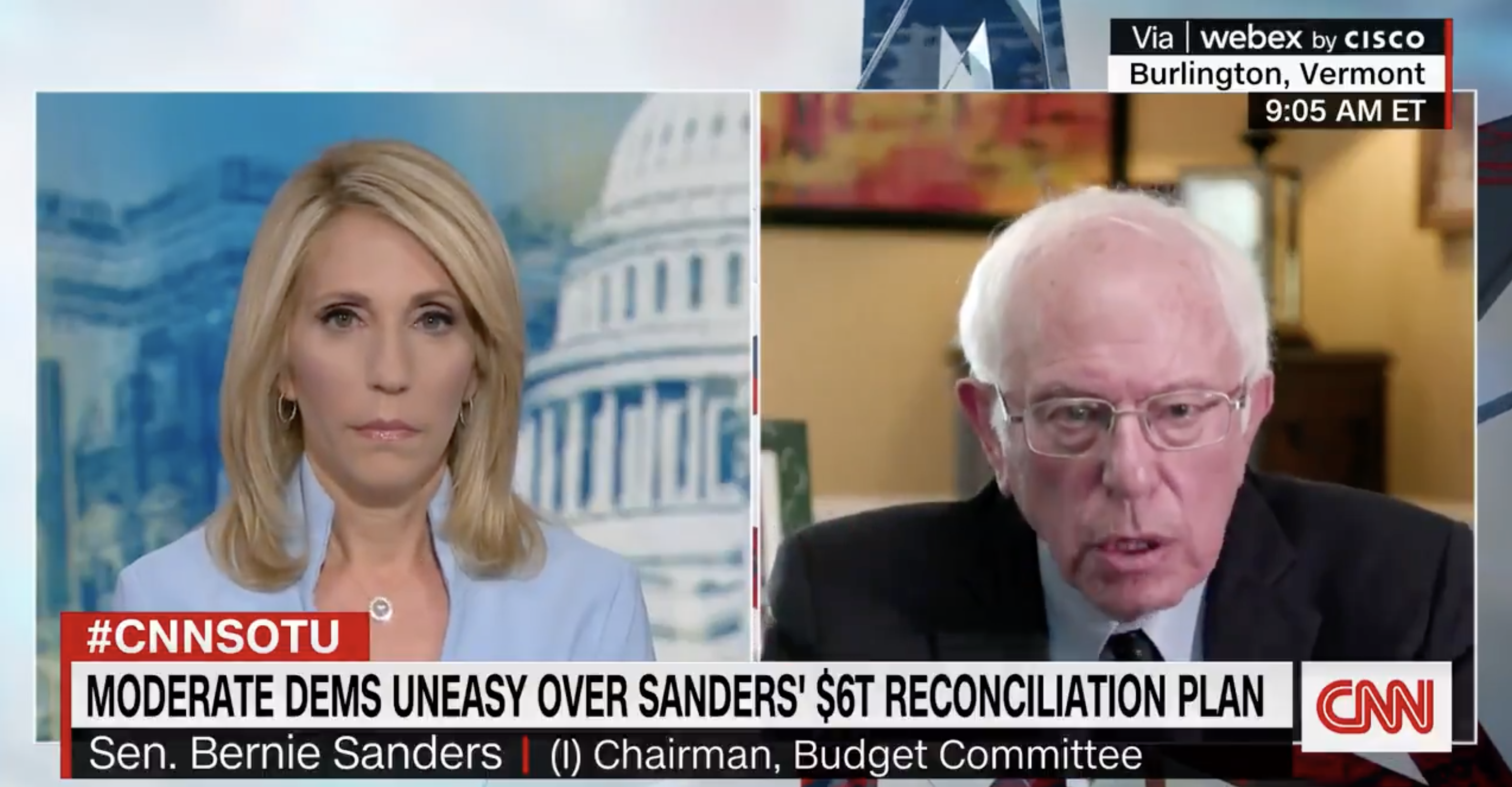 Dana Bash, Bernie Sanders.