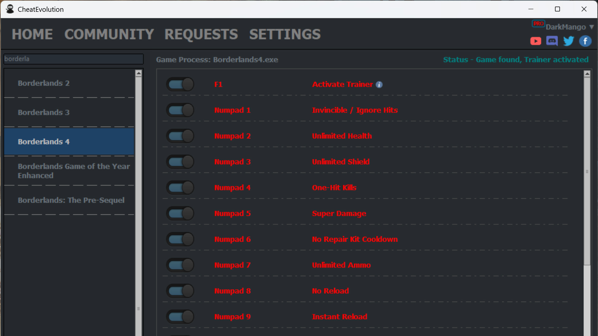 CheatEvolution Borderlands 4 cheats