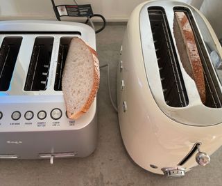 Breville Die Cast 4-Slice Toaster comparison to Smeg's sourdough