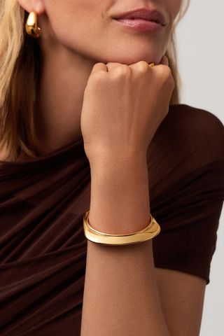 Missoma Hera Dome Statement Cuff Bracelet | 18k Gold Plated