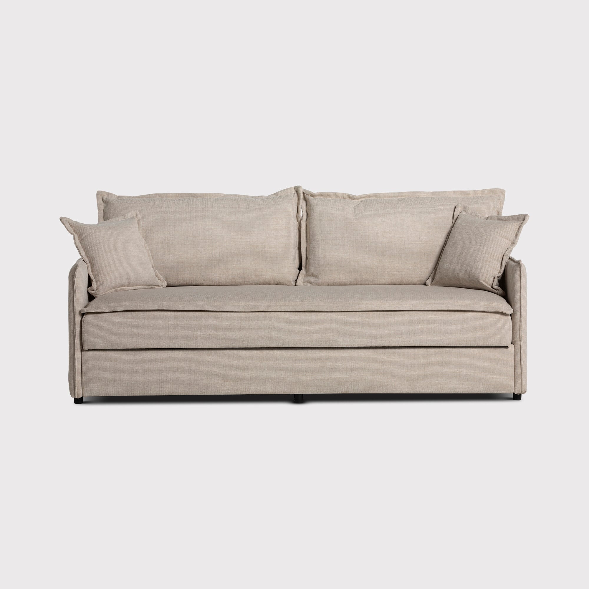 Niko Sofa Bed With Storage Compartment, in Cream Fabric - Barker &amp;amp; Stonehouse