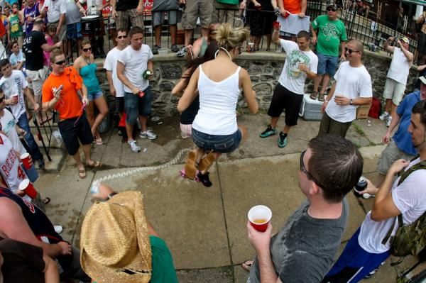 Plenty of activities, such as jump rope, could be found in between laps.