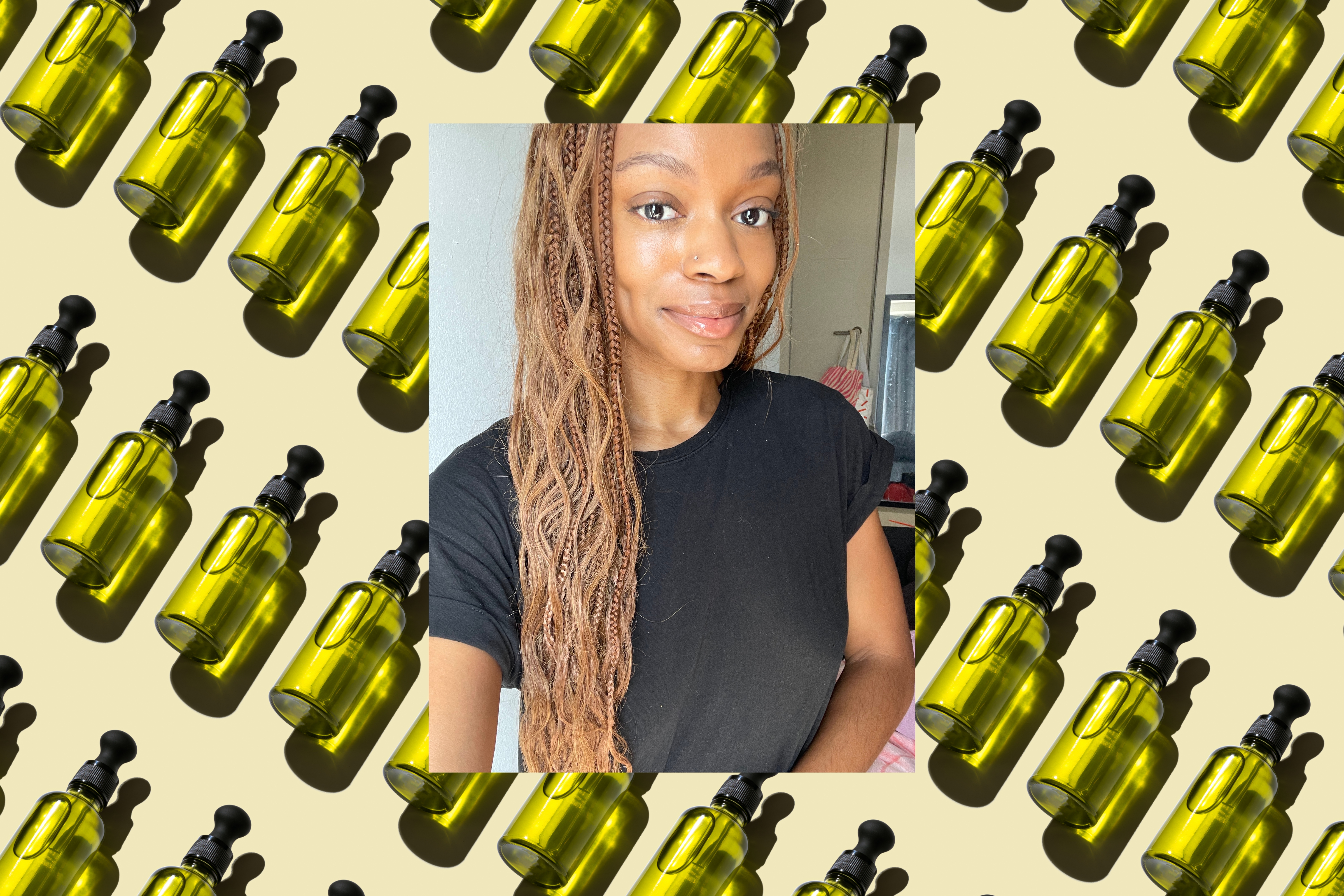 danielle jackson on a green bottle background