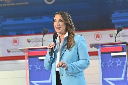 Ronna McDaniel at the Fox Business Republican Candidate Debate held at the Reagan Library on September 27, 2023