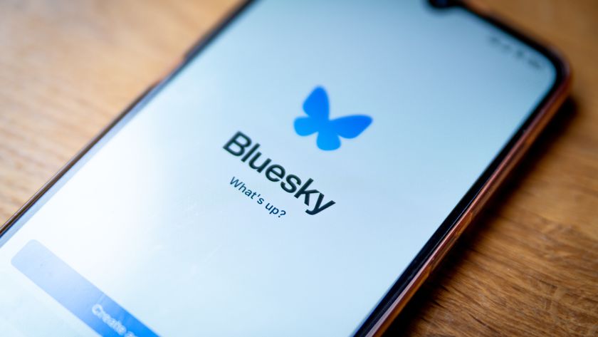 The logo of the social media app Bluesky is seen on the screen of a mobile phone