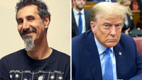 Photos of Serj Tankian and Donald Trump
