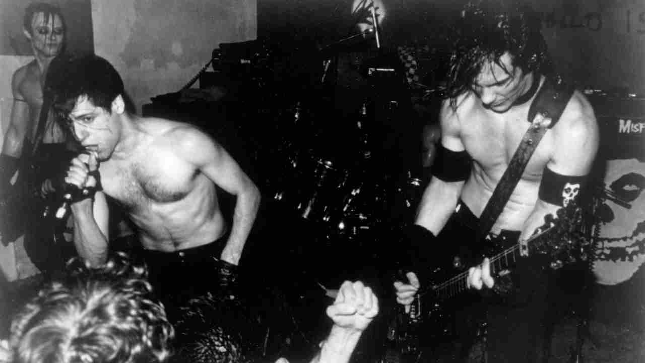 Misfits performing onstage in the early 1990s