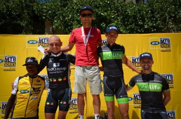 The elite men's podium