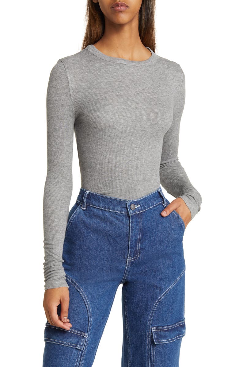 Ribbed Long Sleeve T-Shirt