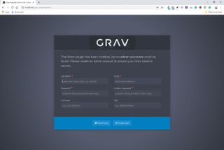 Get started with Grav CMS: Create an admin user