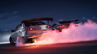 An in-engine screenshot of a Forza Horizon 5 race.