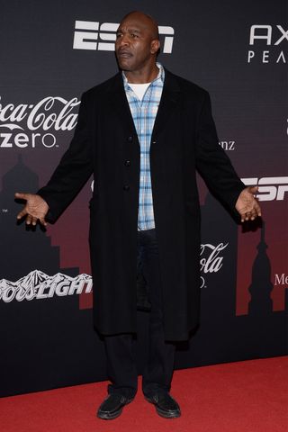 Evander Holyfield At The ESPN Super Bowl Party, New York On Friday Night