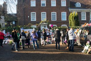 Tributes left to George Michael outside his home