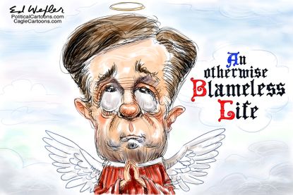 Political Cartoon U.S. Paul Manafort sentencing angel