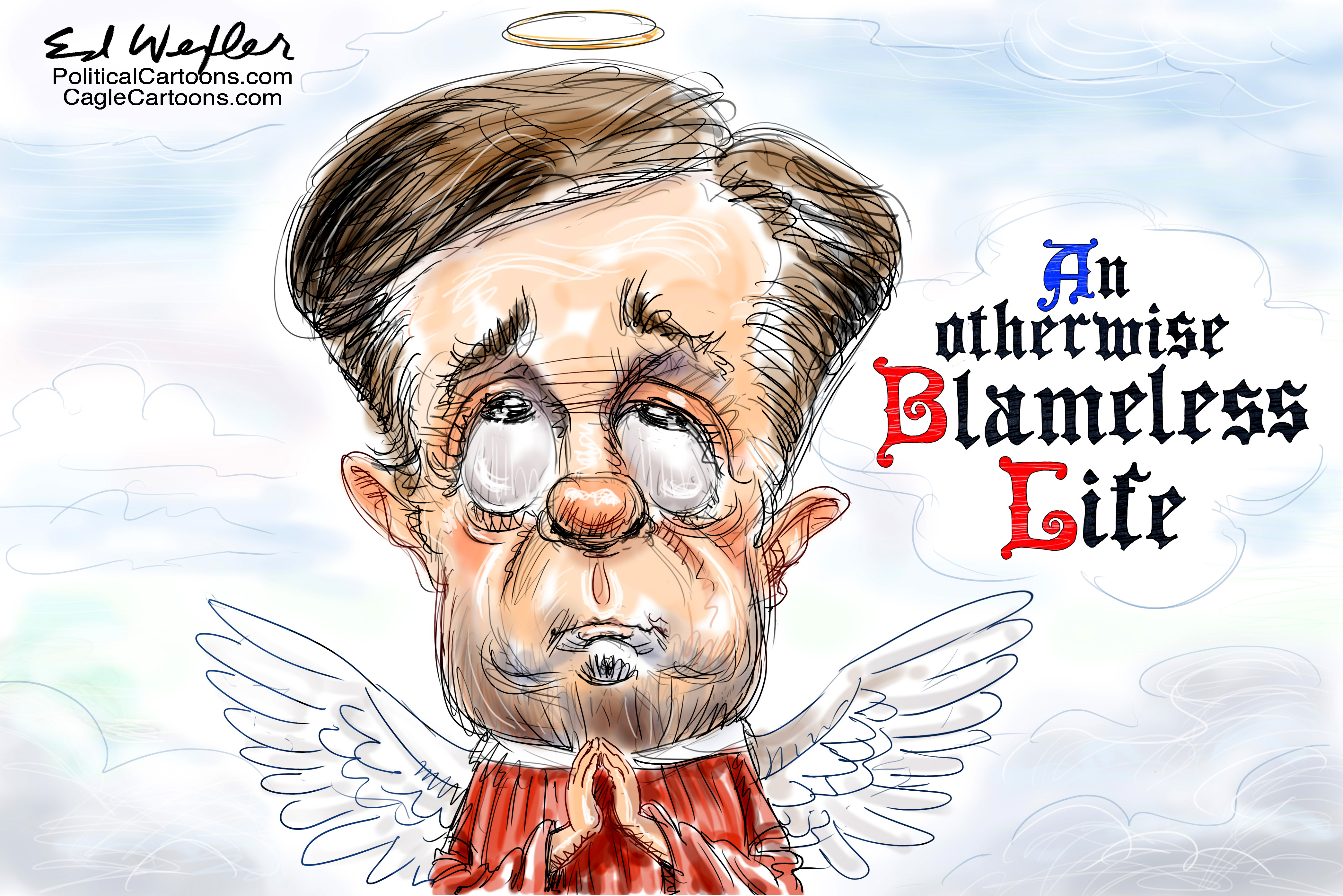 Political Cartoon U.S. Paul Manafort sentencing angel