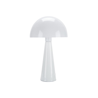 A plastic mushroom lamp
