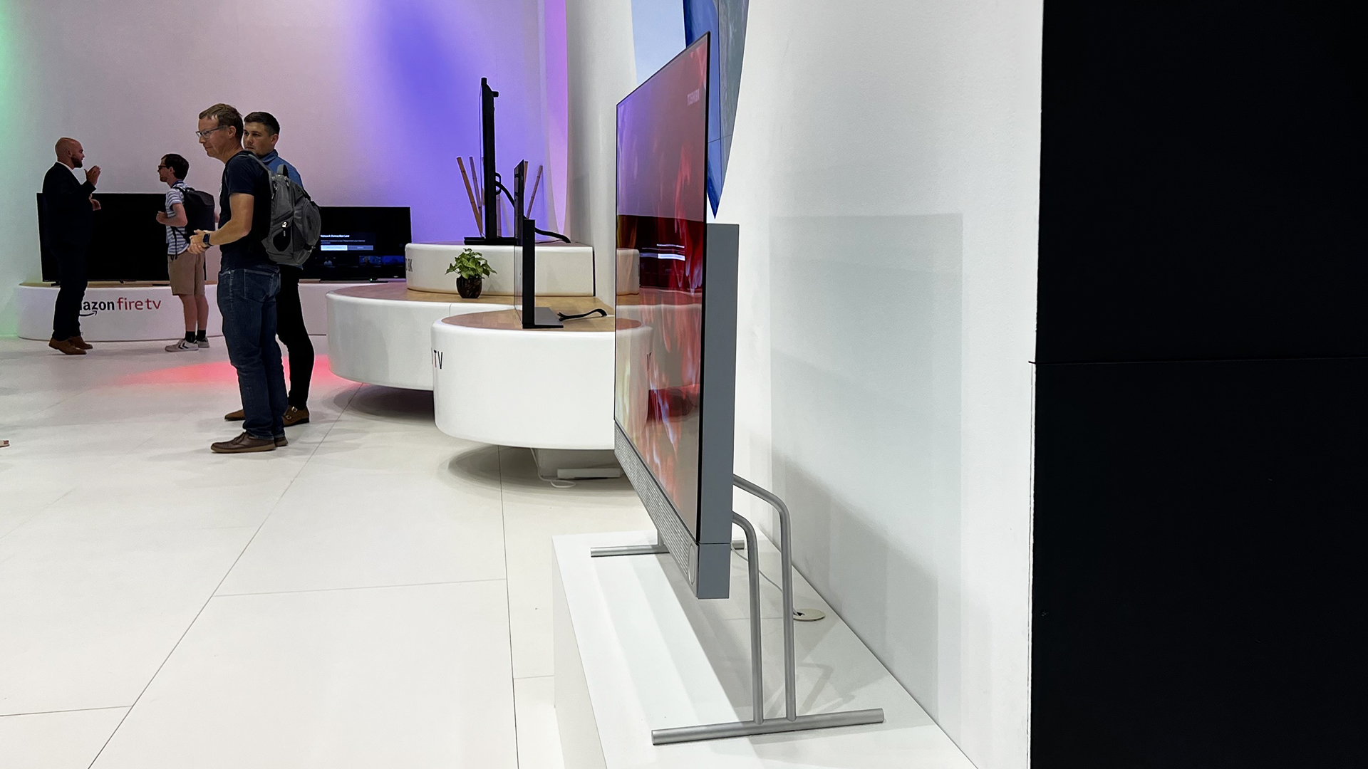 Toshiba concept OLED TV on demonstration stand