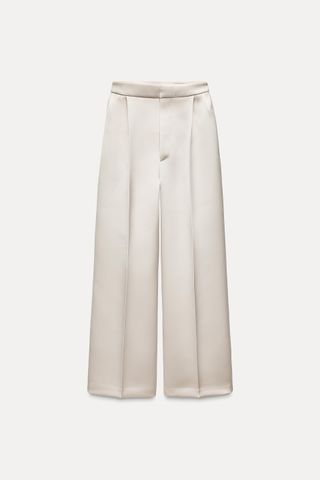 Zw Collection Satin Darted Trousers