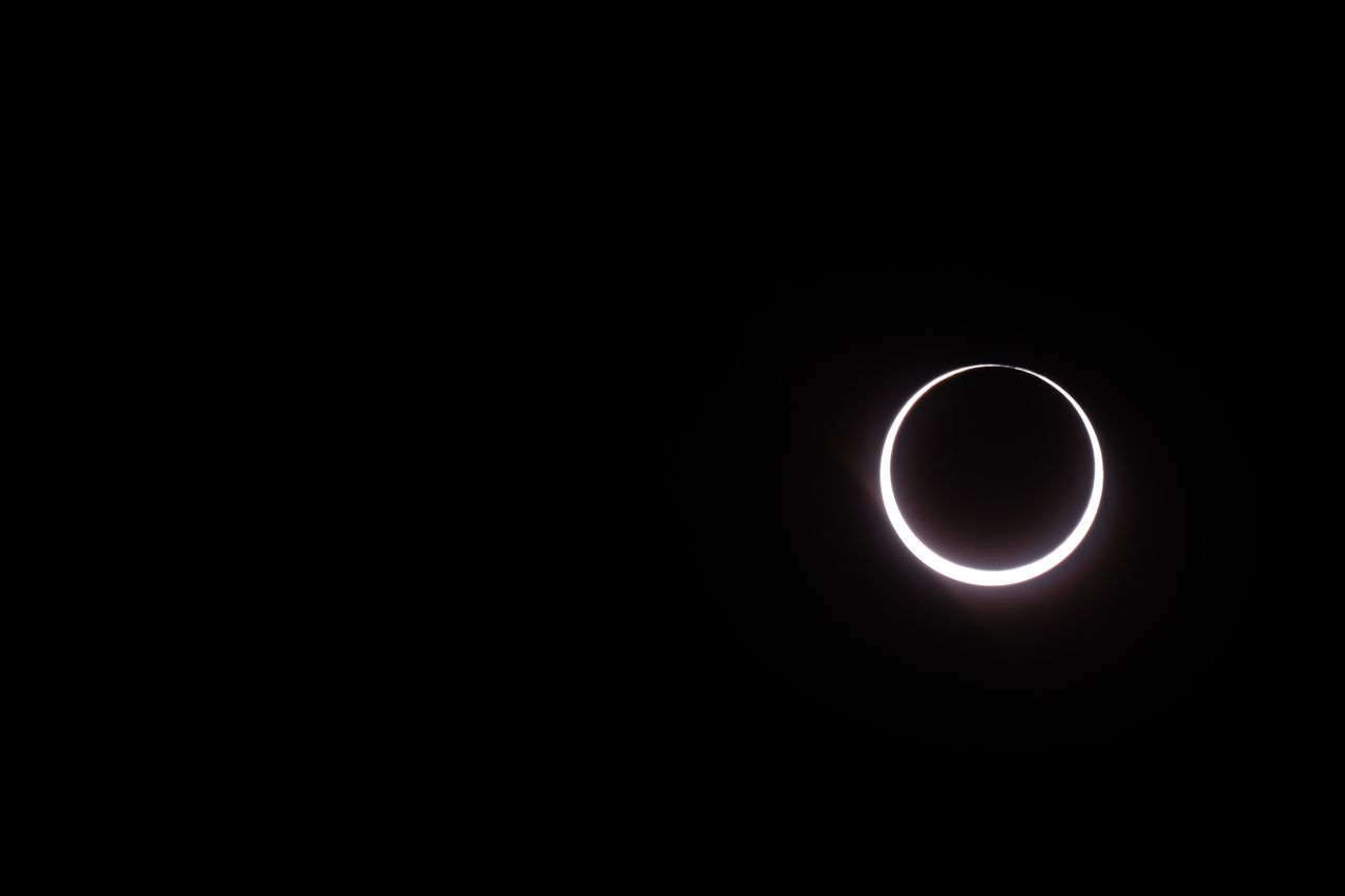 The "ring of fire" hangs above Chaco Canyon in New Mexico on October 14, 2023.
