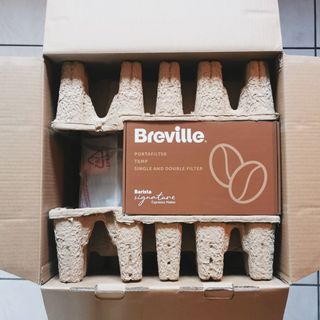 The Breville Barista Signature Espresso Machine packaging