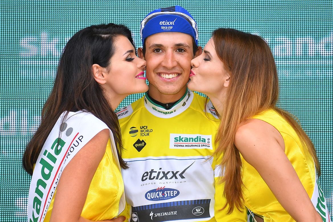 Davide Martinelli (Etixx-Quickstep) in the lead at Tour de Pologne