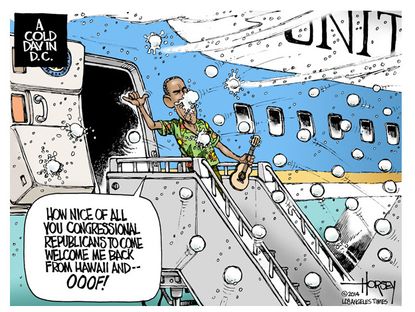 Obama cartoon Congress weather