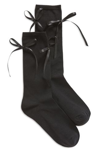 Bow & Bell Embellished Ankle Socks