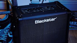 A Blackstar ID:CORE 10 V3 in a bedroom