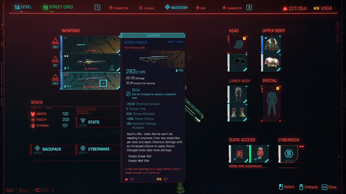 Cyberpunk 2077 Iconic items