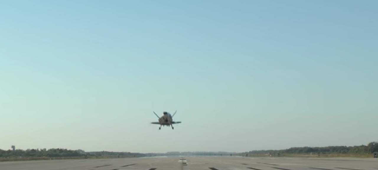 X-37B plane landing. 