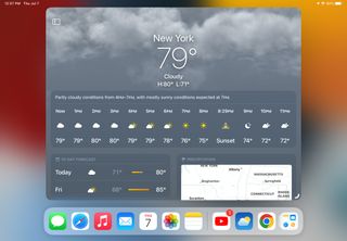 iPadOS 16 - Weather app