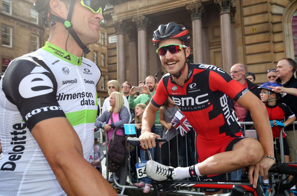 Taylor Phinney (BMC) stretches pre-stage